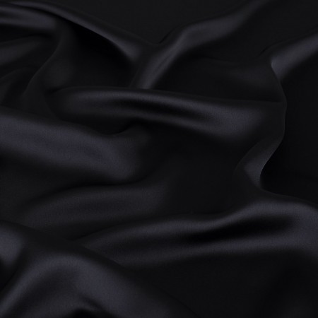 Black luca satin crepe