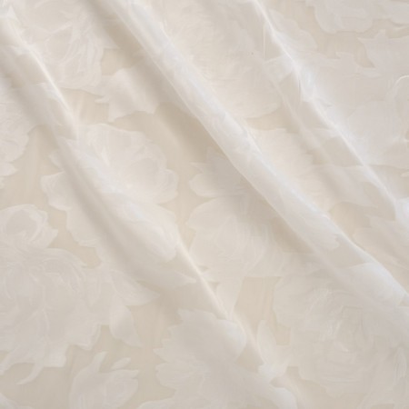 Jacquard floral fil coupÉ blanco