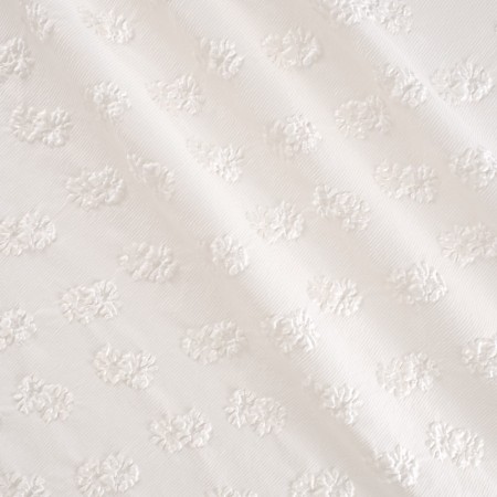 White jacquard floral