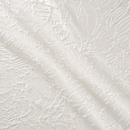 Jacquard hojas blanco