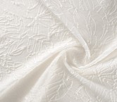 Jacquard hojas blanco