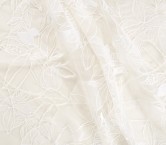 White leaves embroidered tulle