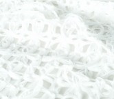 White geometric chiffon ribbon