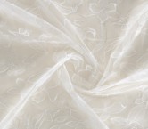 White flower organza on tulle