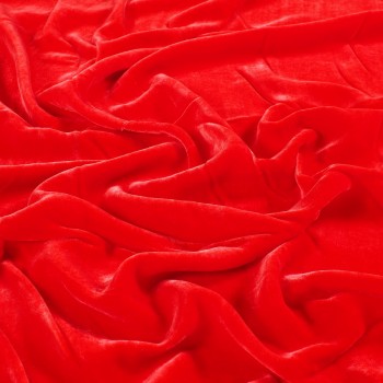 Red laponia viscose/silk velvet