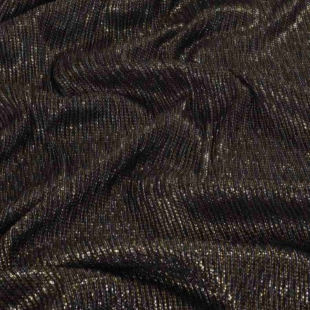 Metallic pleated jersey gold/silver-black ground