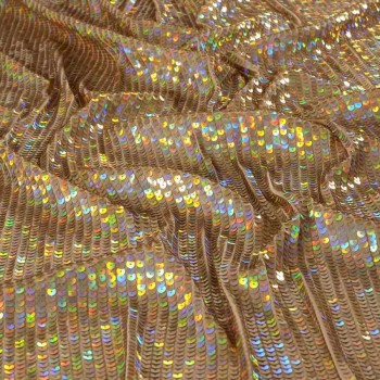 Golden iridescent sequins