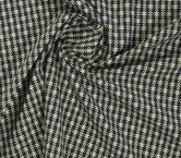 White black elastic jacquard checks