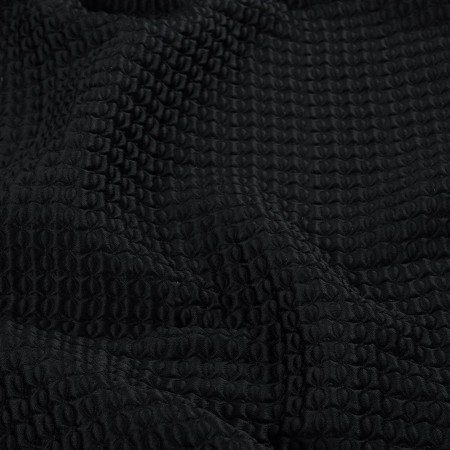 Black 3d effect geometric jacquard