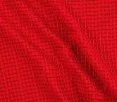 Red 3d effect geometric jacquard