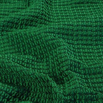 Jacquard geomÉtrico efecto 3d verde