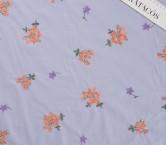 Lavender cotton floral embroid