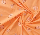 Orange cotton floral embroider