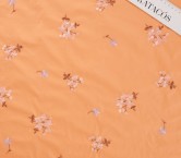 Orange cotton floral embroider