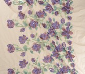 Lilac flower paillet on tulle