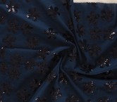 Navy cotton with sequins