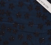 Navy cotton with sequins