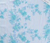 Blue embroidered cot/pl stripe