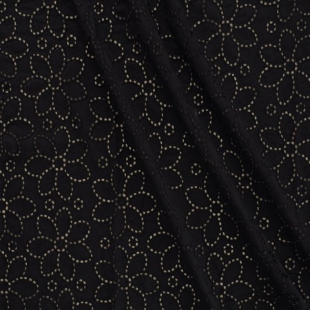 Black cotton eyelet