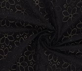 Black cotton eyelet