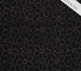 Black cotton eyelet