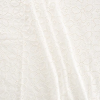 White cotton eyelet