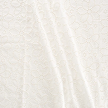 White cotton eyelet