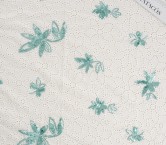 Turquoise embroidered cotton v