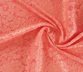 Jacquard cloquÉ floral coral