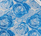 Jacquard flores lamÉ azul