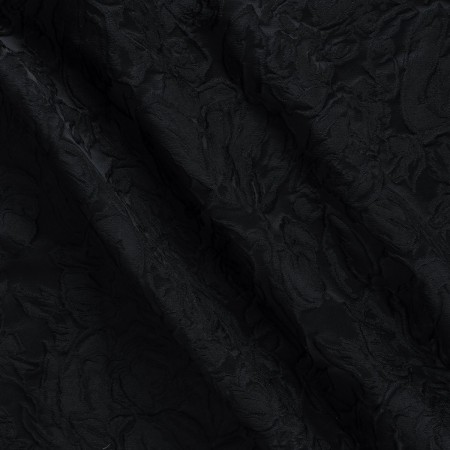 Jacquard cloquÉ floral negro