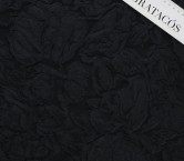 Jacquard cloquÉ floral negro