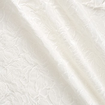 Jacquard cloquÉ floral blanco