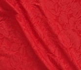 Jacquard cloquÉ floral rojo