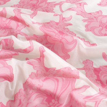 Jacquard fil coupÉ fuxia