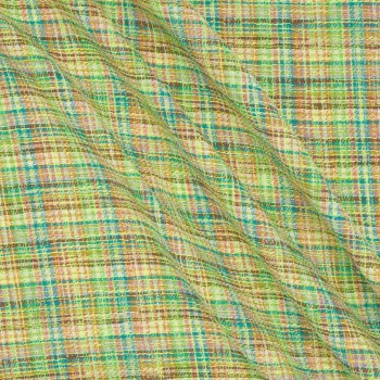 Tweed multicolor verde acido