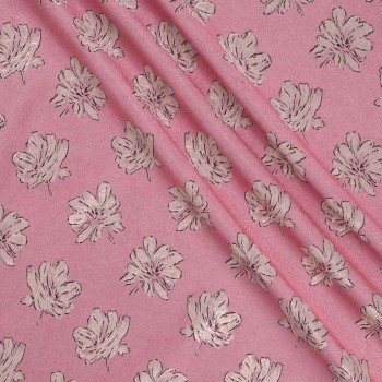 Jacquard floral lamÉ rosa