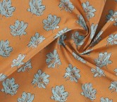 Jacquard floral lamÉ naranja