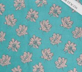 Jacquard floral lamÉ azul turquesa