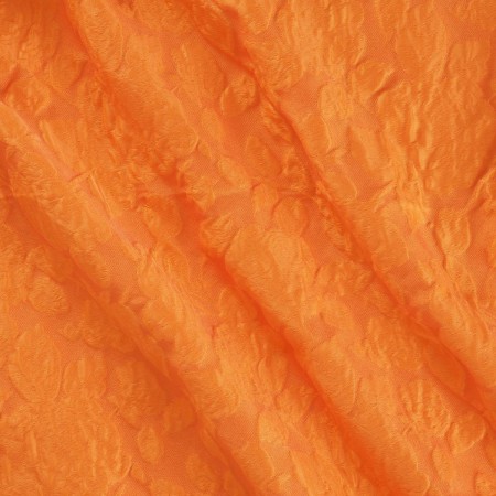 Jacquard relieve floral naranja