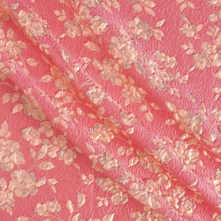 Jacquard floral rosa