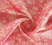 Jacquard floral rosa