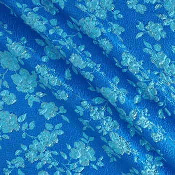 Jacquard floral azul