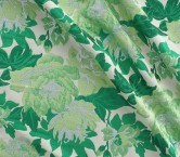 Jacquard flores lamÉ verde