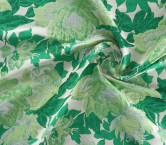 Jacquard flores lamÉ verde