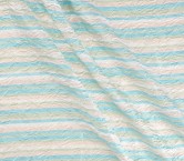 Jacquard cloquÉ rayas azul rosa