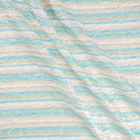 Jacquard cloquÉ rayas azul rosa