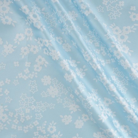 Blue mikado jacquard