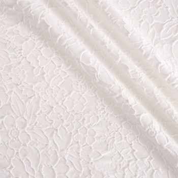 Jacquard cloquÉ flores pl blanco