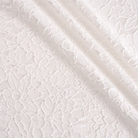 Jacquard cloquÉ flores pl blanco